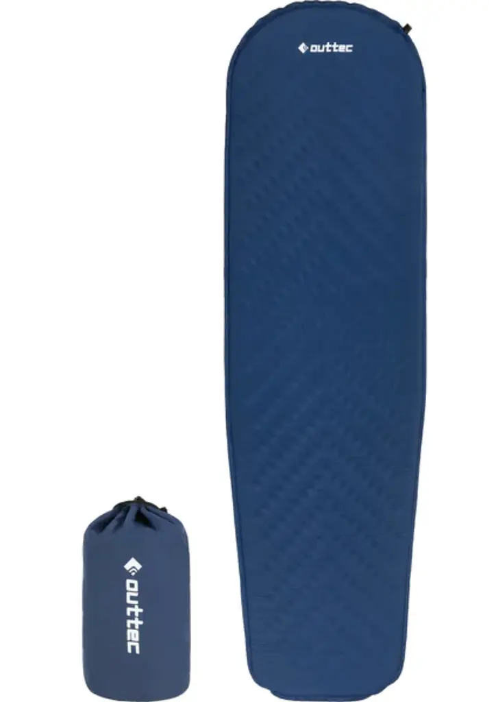 Самонадувний килимок Outtec 183x52x3,5см синій - фото 7