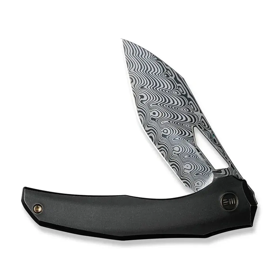 Ніж складаний туристичний WE Knife Ignio Mystery Box Ignio Mystery Box, (8.39 см) Damasteel (Hakkapella) / 6AL4V Titanium чорний - фото 4