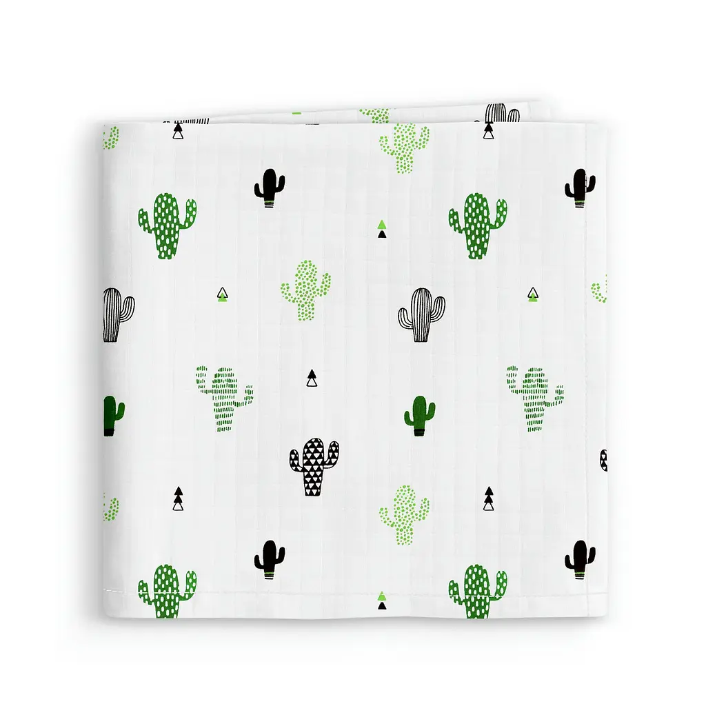 Пелюшки муслінові Cosas Cactus 75x75 см, зелені - фото 2