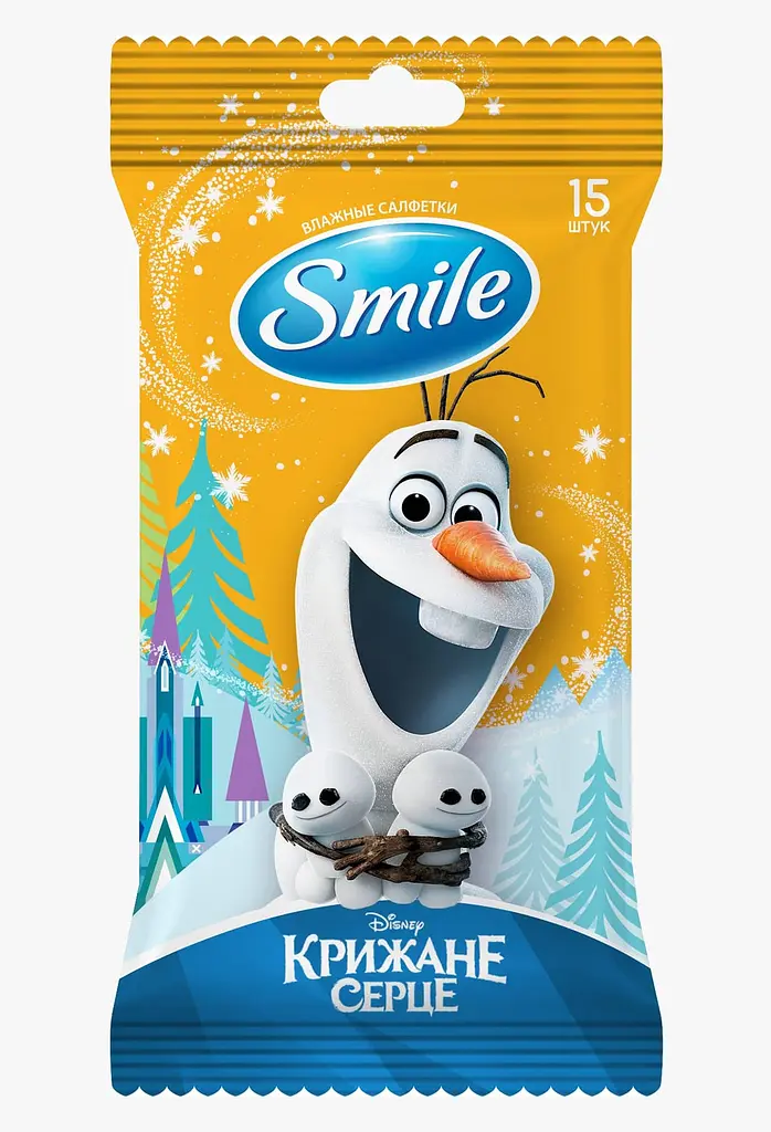 Серветка SMILE волога "Frozen" MIX WHITE, 15шт. - фото 2