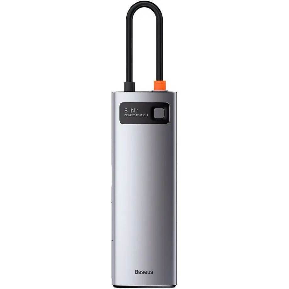 USB-хаб Baseus Metal Gleam Series 8-in-1 Multifunctional Type-C HUB Space Gray (CAHUB-CV0G) [77937] - фото 2