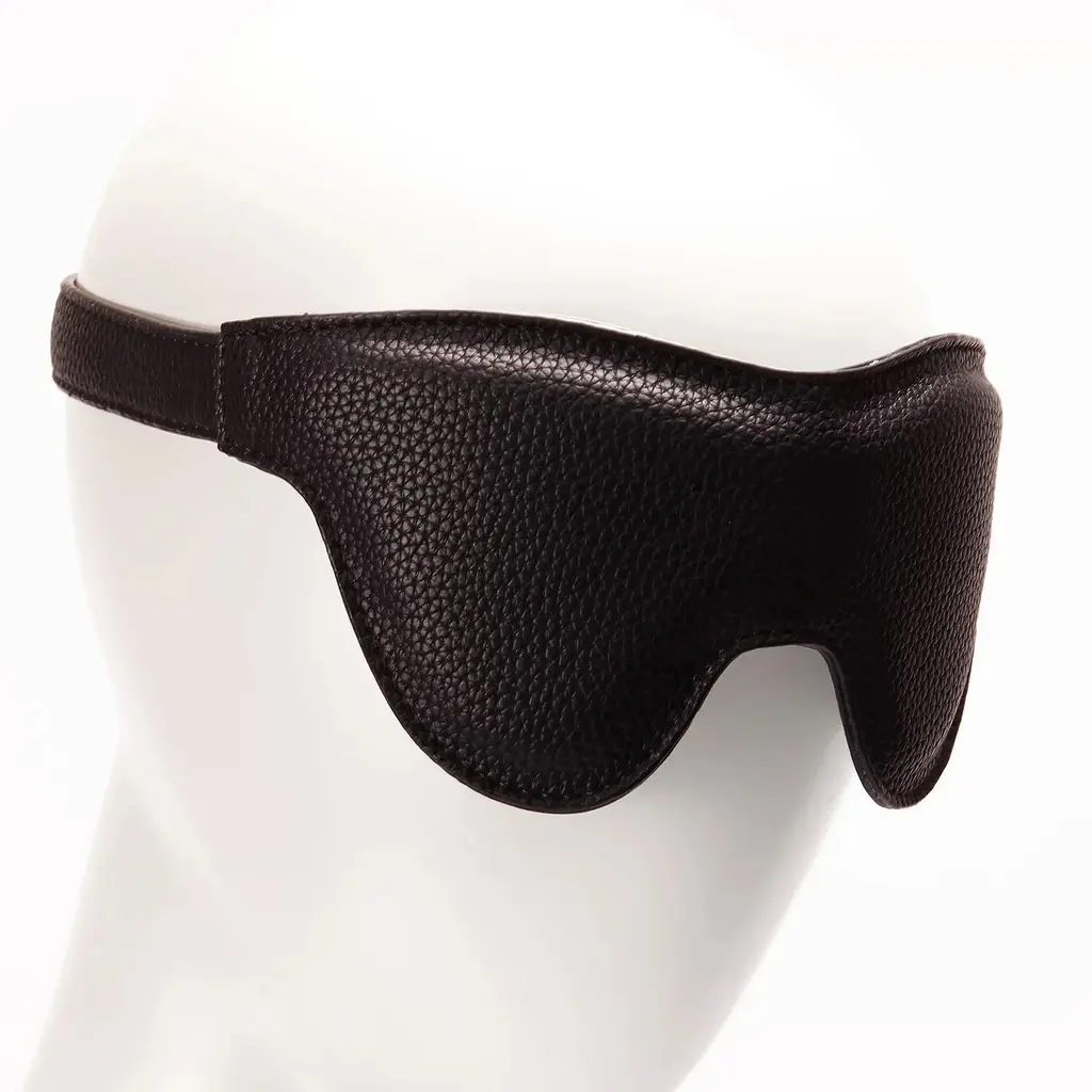 Маска на очі Pornhub Faux LeaTher Mask екошкіра, чорна - фото 2