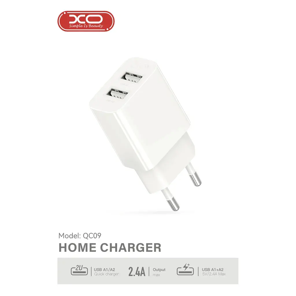 Зарядний пристрій XO 2xUSB QC3.0 (XO-QC09) - фото 4