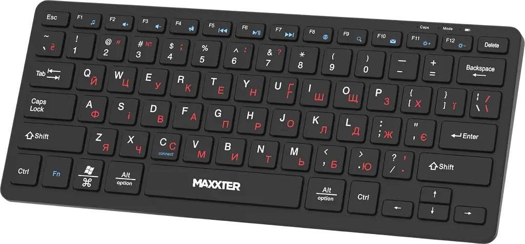 Клавіатура бездротова Maxxter KBW-C01B-UA Black - фото 2