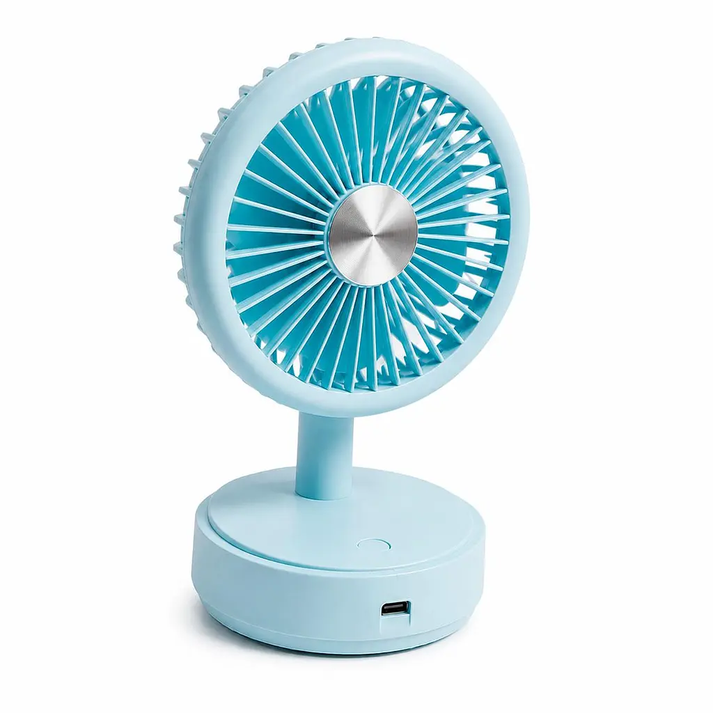 Маленький вентилятор на стіл Table Mini Fan Блакитний, вентилятор від акумулятора портативний