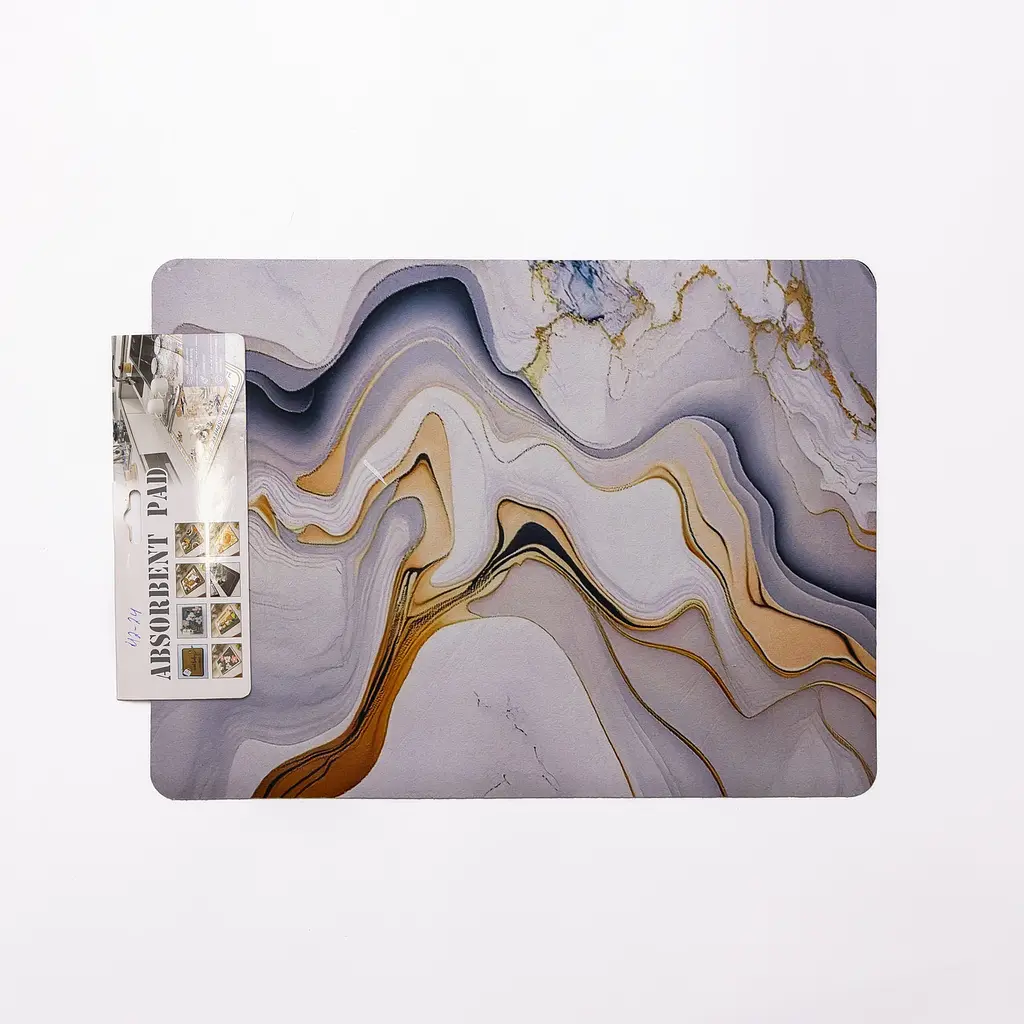 Діатомітовий килимок на кухню для сушіння посуду 30×40 (см) мийний вологопоглинаючий килимок на стільницю для посуду Yiwu HP-42-24 - фото 3