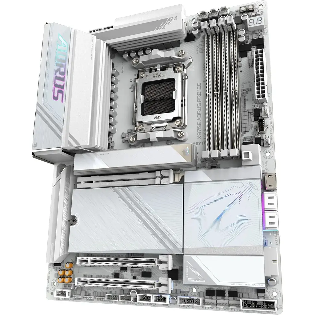 Материнська плата Gigabyte X870E AORUS PRO ICE sAM5 X870 4xDDR5 M.2 HDMI Wi-Fi BT ATX - фото 3
