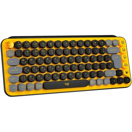 Клавиатура Logitech POP Keys Wireless Mechanical Keyboard Blast Yellow UA [920-010735] [94267] - фото 2