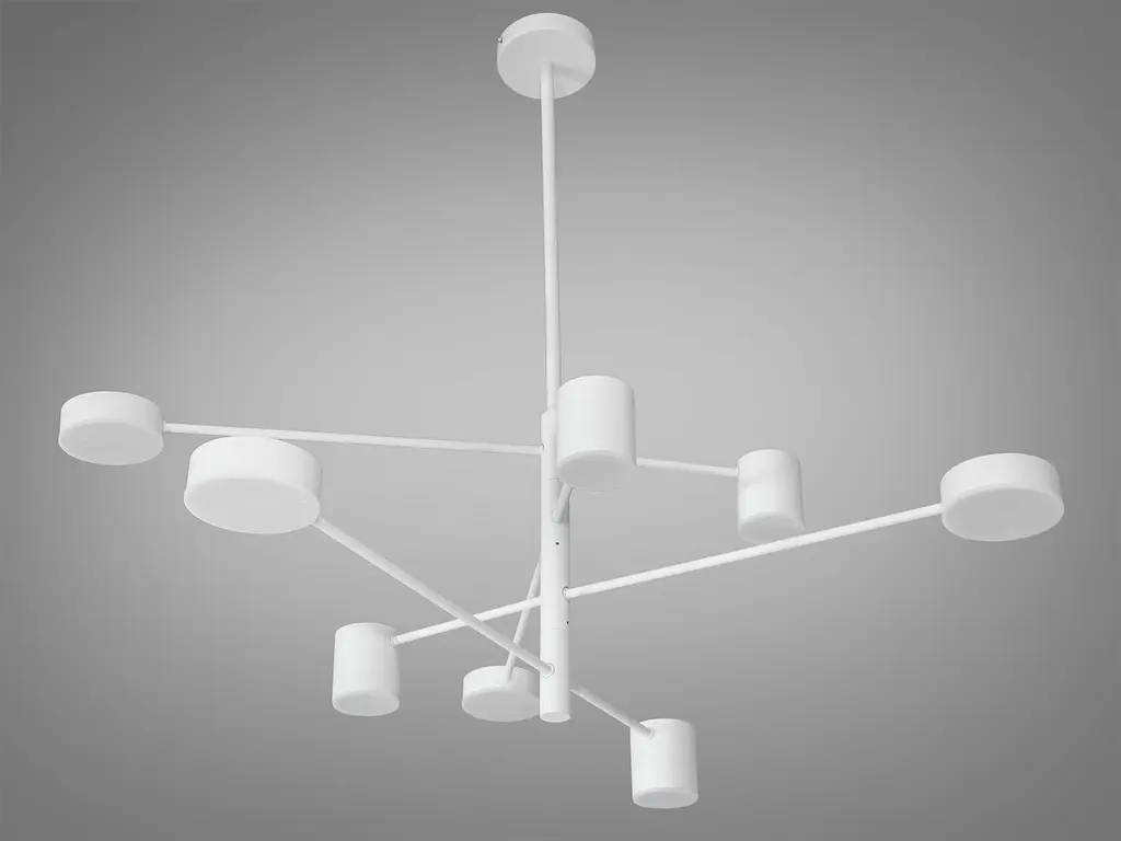 Люстра LED Diasha D302-8WH 40W, 4100K, біла, 8 ламп, для коридору, вітальні, спальні, світлодіодна, IP20, 95 см - фото 2