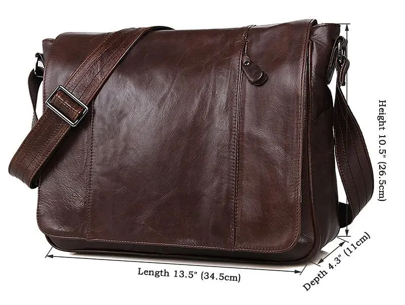 Чоловіча шкіряна сумка Vintage 34,5х26,5х11,5 см 000154143 - фото 7
