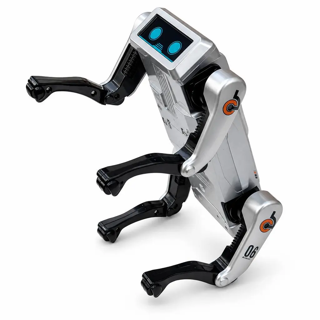 Інтерактивний собака-робот AI Robot DOG з пультом 2.4 GHz, програмуванням, музикою та трюками, Сріблястий - фото 6
