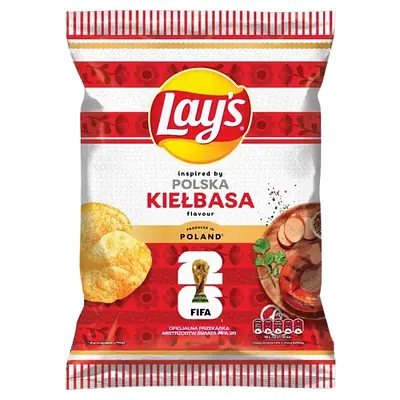 Чіпси Lay’s Polska Kiełbasa зі смаком польської ковбаси 200 г