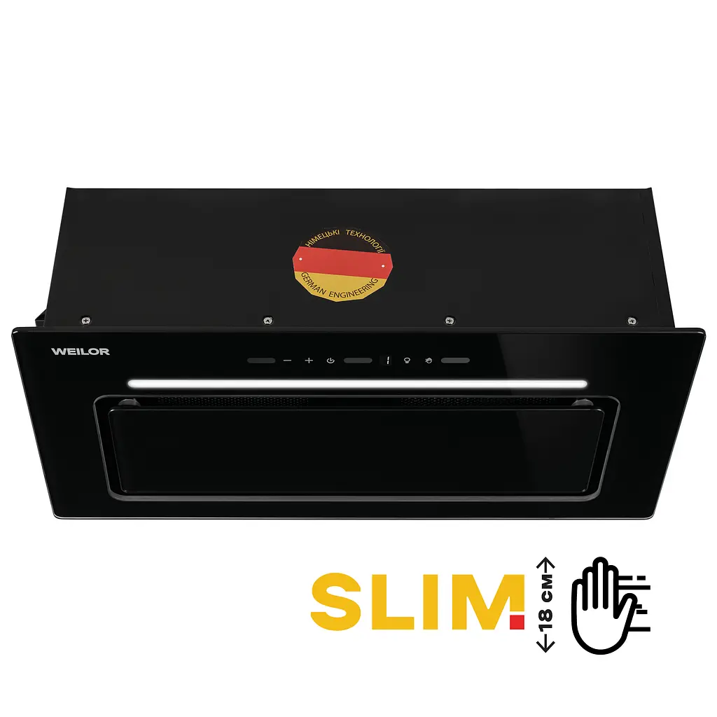 Витяжка вбудована WEILOR LUMINA WBG 65 BLACK