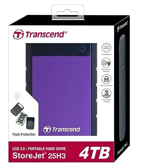 Зовнішній жорсткий диск Transcend StoreJet 25H3 4TB Purple (TS4TSJ25H3P) [68582] - фото 4