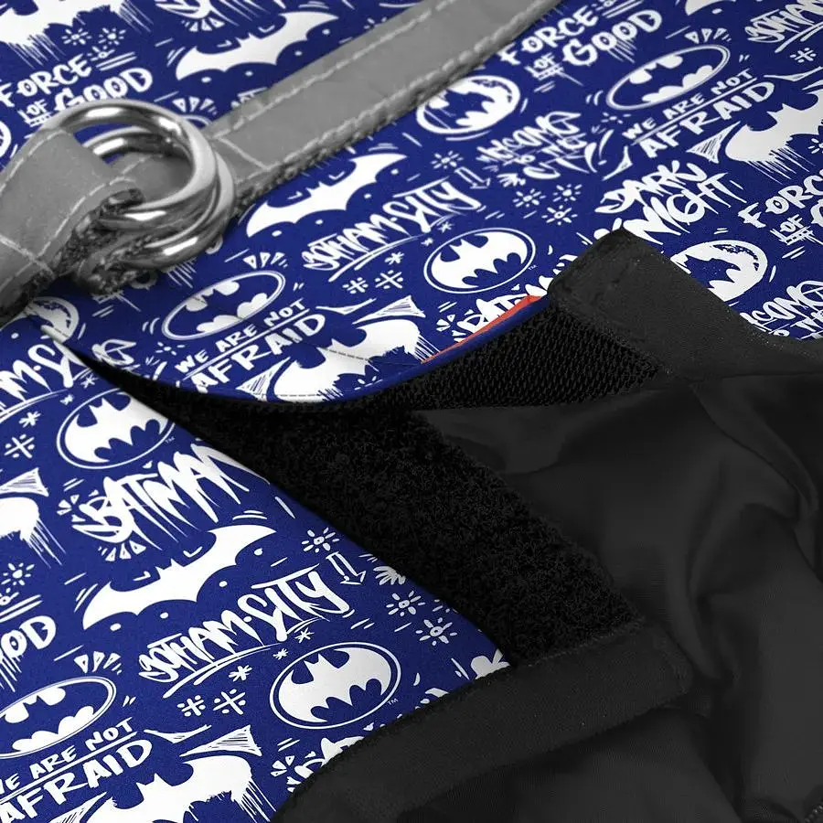 Шлея для собак Waudog Clothes м'яка з QR паспортом, малюнок "Бетмен біло-блакитний", XS1 - фото 3