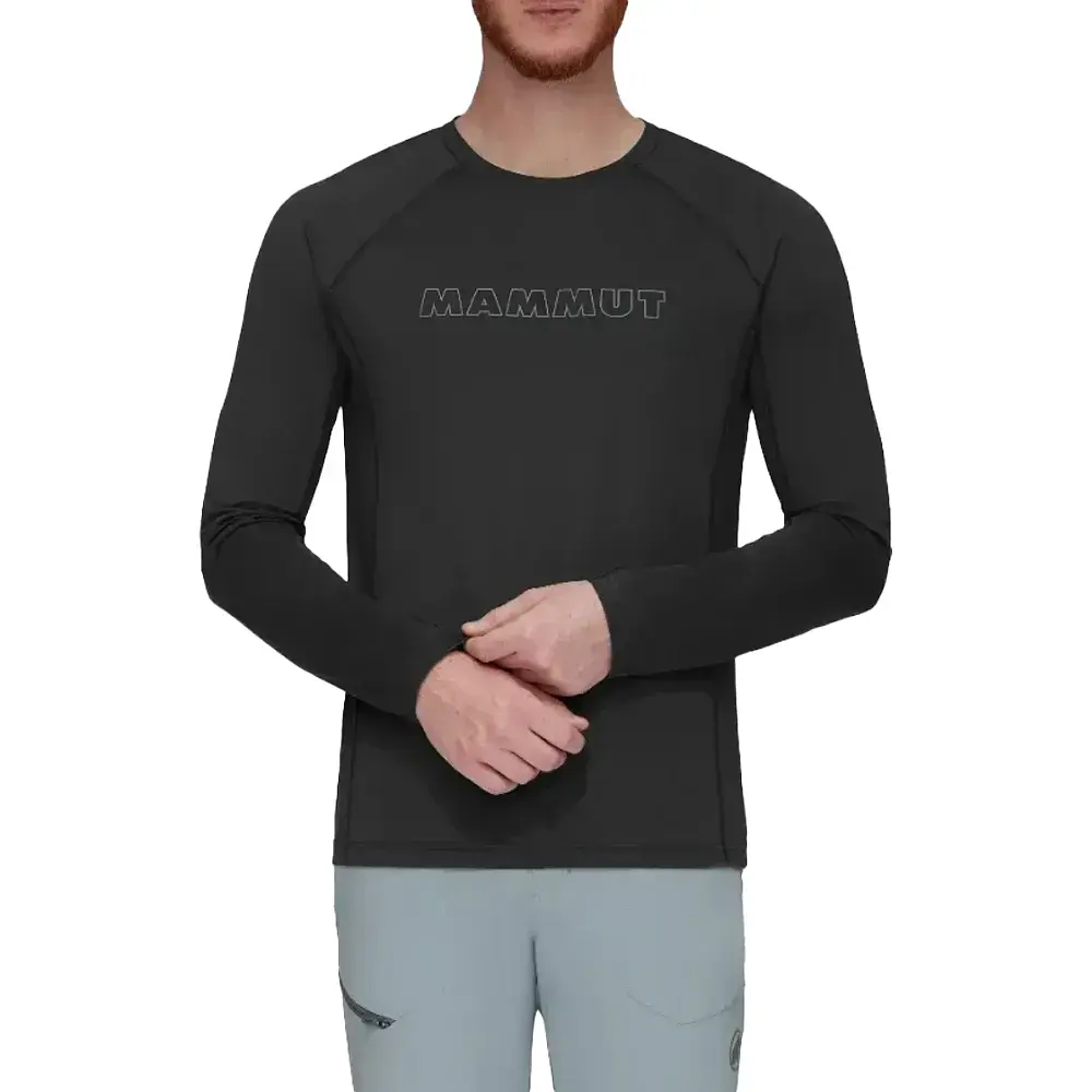 Футболка Mammut Selun FL Longsleeve M Logo XXL Black - фото 2