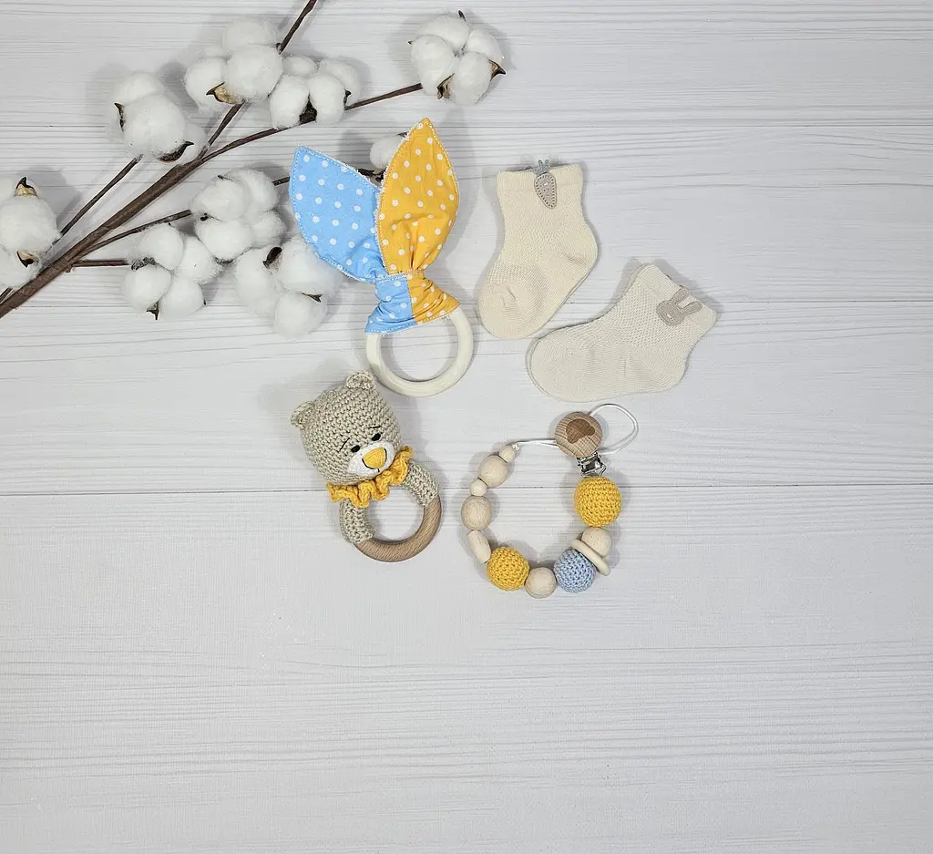 Букет з непромокальних пелюшок для немовлят a.l.babybox Патріотичний - фото 12