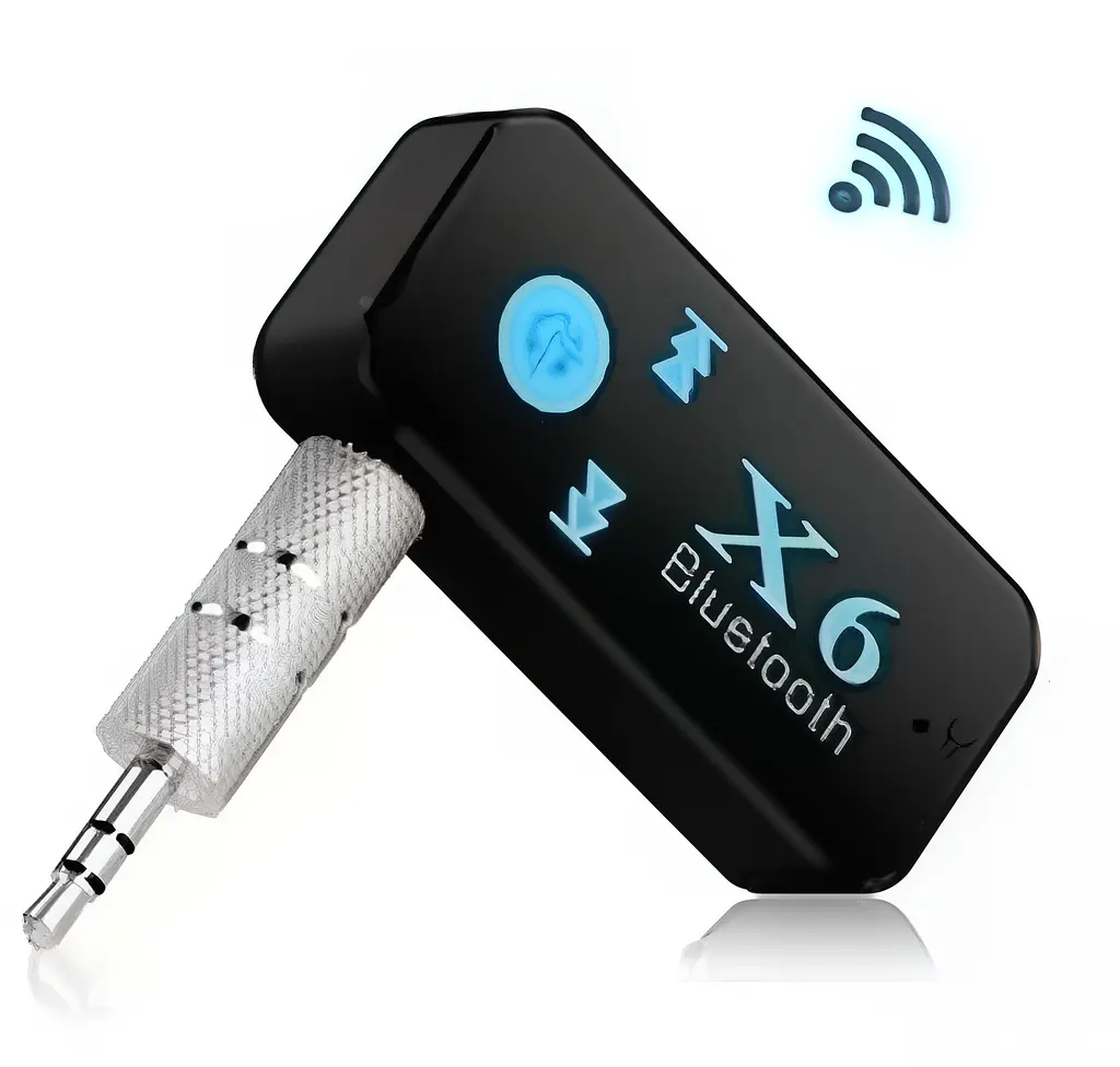 Bluetooth-адаптер ресивер AUX X6 з мікрофоном та TF-картою для автомобіля та аудіосистем
