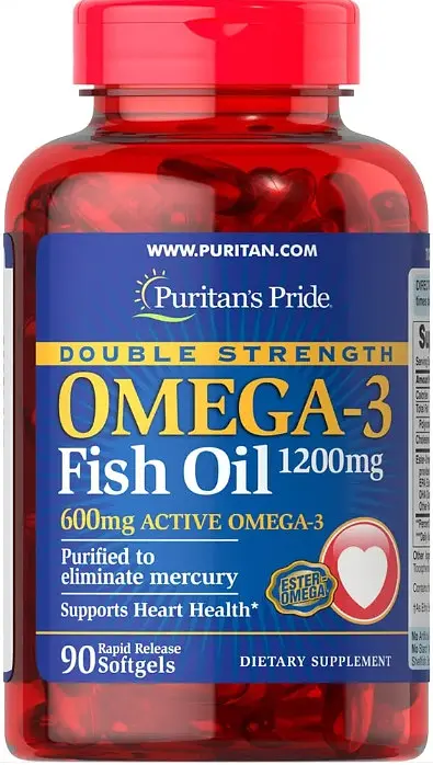 Омега-3 риб'ячий жир Puritan's Pride Omega-3 Fish Oil 1200/600 мг 90 капс