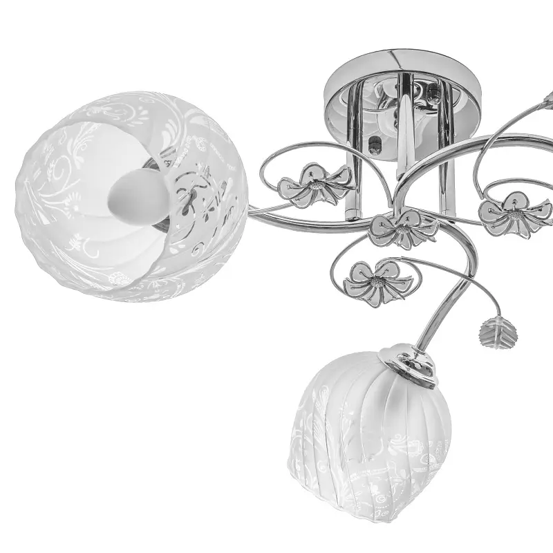 Люстра потолочная Brille в спальню E27 60W CH (LK-597C/3) - фото 5