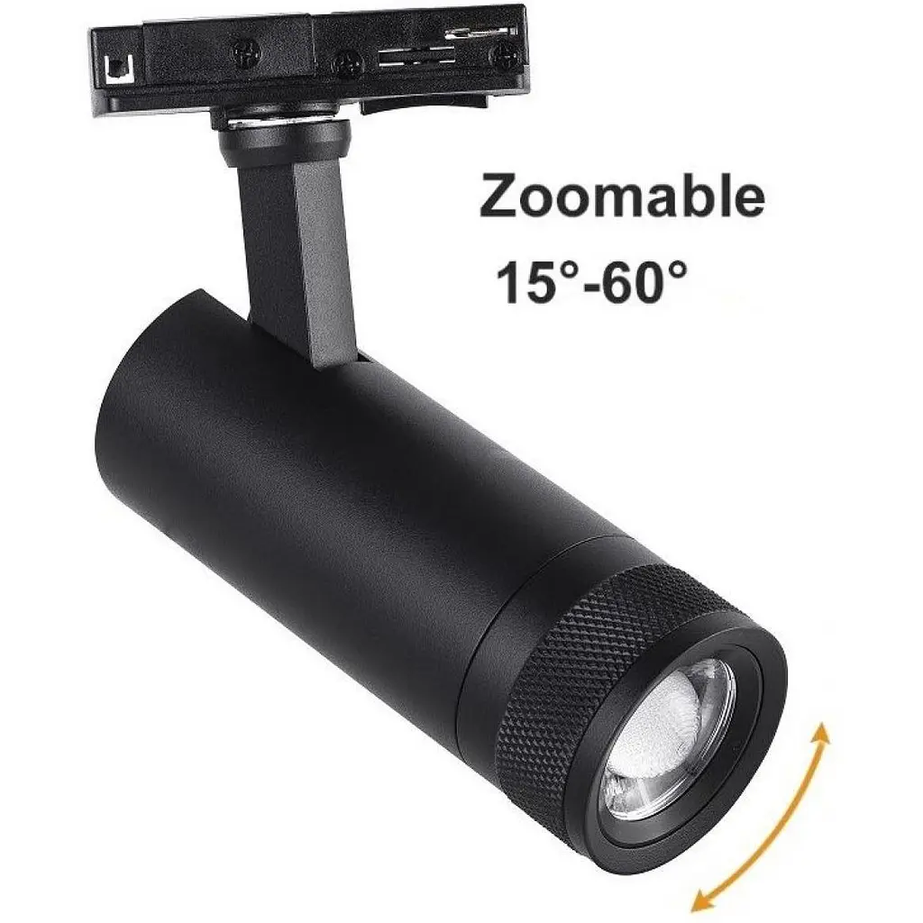Світильник трековий однофазний Kloodi KD-Focus 10W 3K BK - фото 2