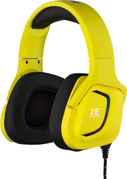 Гарнітура 2E Gaming HG340 RGB Yellow (2E-HG340YW-7.1) - фото 2
