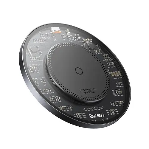 Бездротовий ЗП Baseus Simple 2 Wireless Charger 15W чорний CCJJ050001 - фото 4