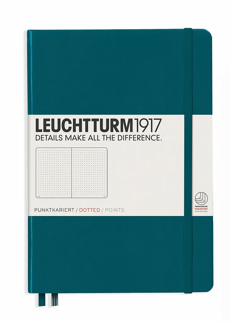 Блокнот Leuchtturm1917 Середній, тихоокеанський зелений, крапка (359696) - фото 7