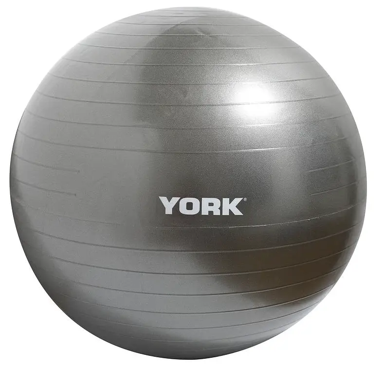 Фітбол York Fitness 75см сірий + насос