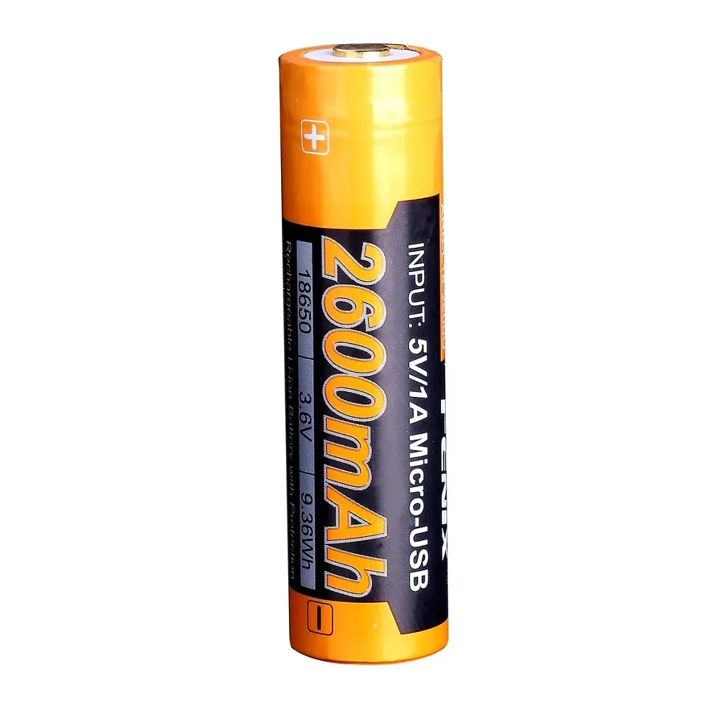 Акумулятор Li-Ion 18650 Fenix 2600 mAh з USB зарядкою - фото 5