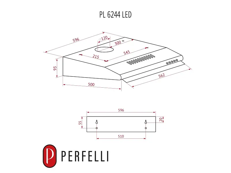 Витяжка Perfelli PL 6244 BR LED - фото 7