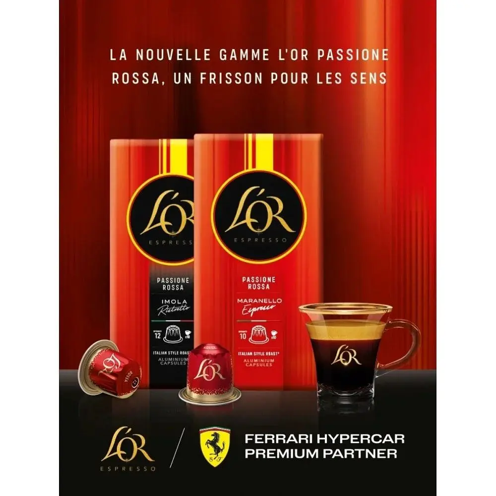 Набор кофе в капсулах L'OR Passione Rossa Espresso Maranello 100 капсул (10 п. х 10 шт.) - фото 3