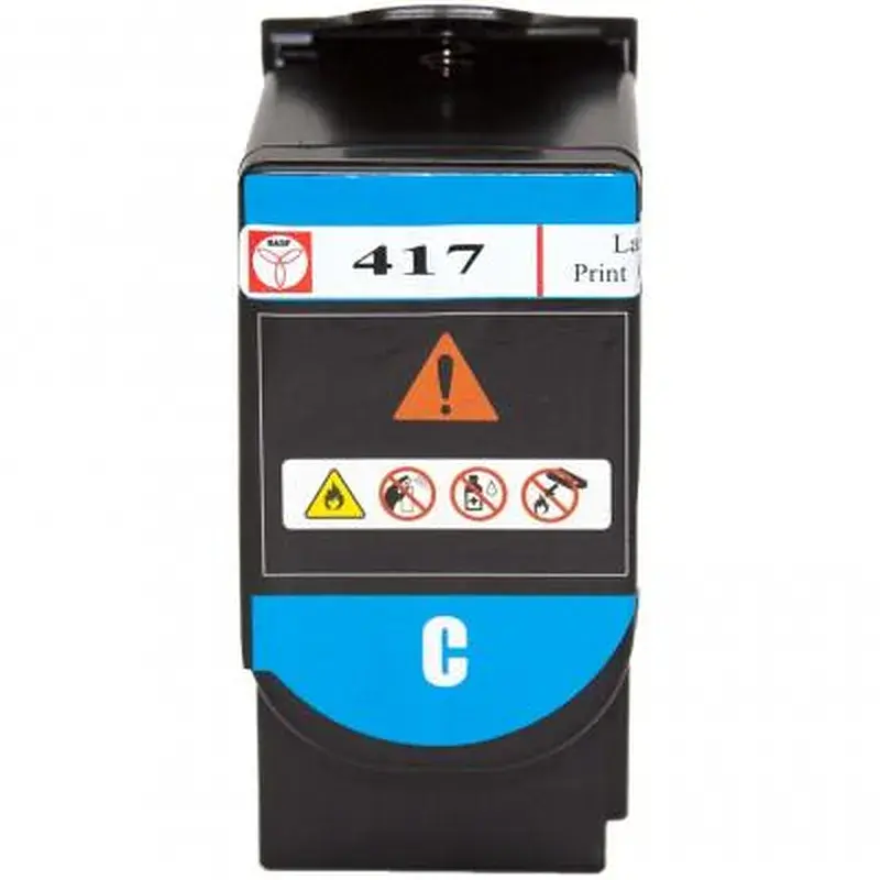 Тонер-картридж BASF Lexmark CS417dn 71B0H20 Cyan (BASF-KT-71B0H20) - фото 2