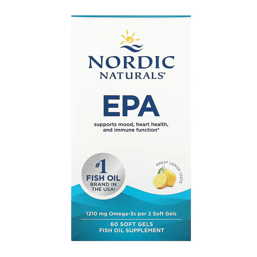 Омега-3 риб'ячий жир Nordic Naturals EPA для серця, мозку та зору 60 софтгелів