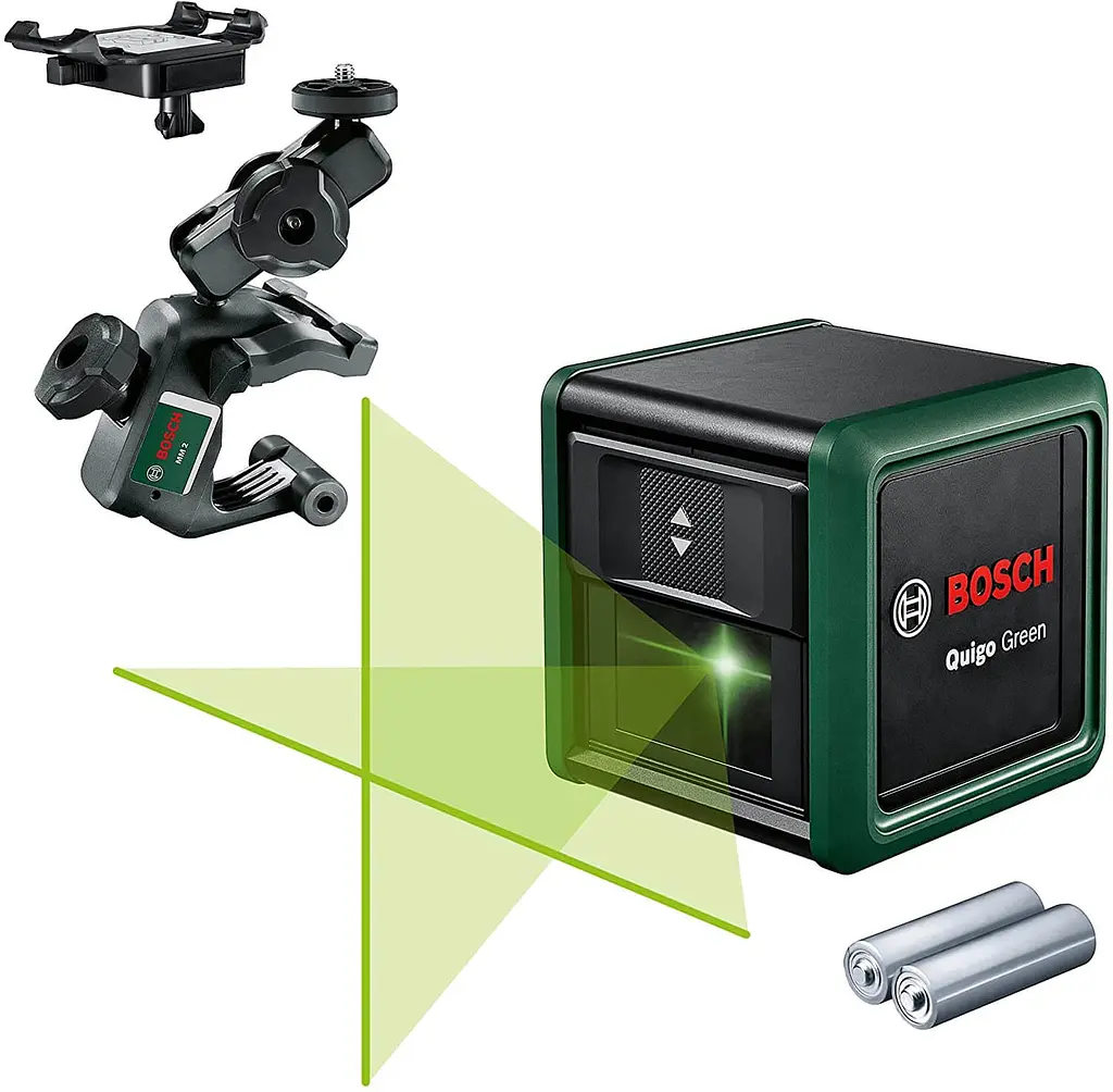 Лазерний нівелір Bosch Quigo green з тримачем MM 2 та адаптером