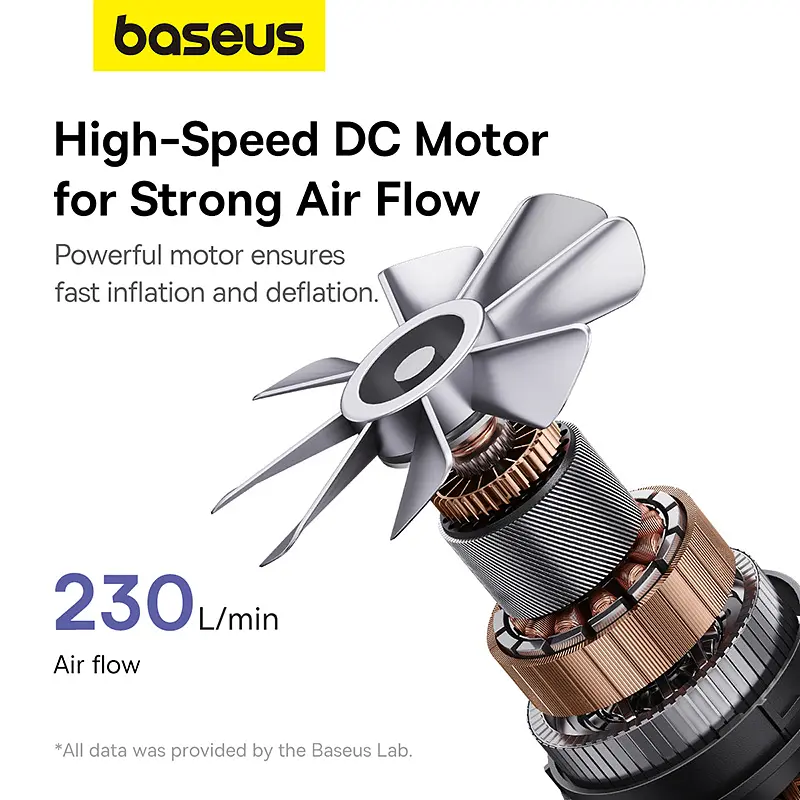 Портативний насос для матраців Baseus PocketGo Portable Air Pump Stellar White (C11157700221-00) - фото 6