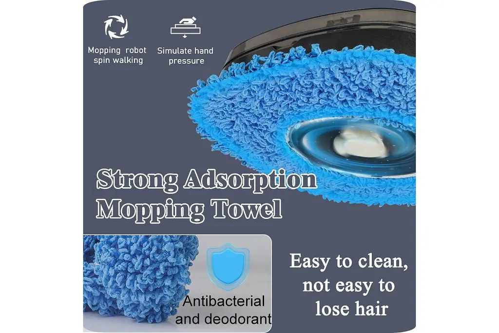 Миючий робот-пилосос INTELEGENT AUTOMATIC BRUSH MOPPER (22×22×6 см) Робот-пилосос для великого будинку - фото 2