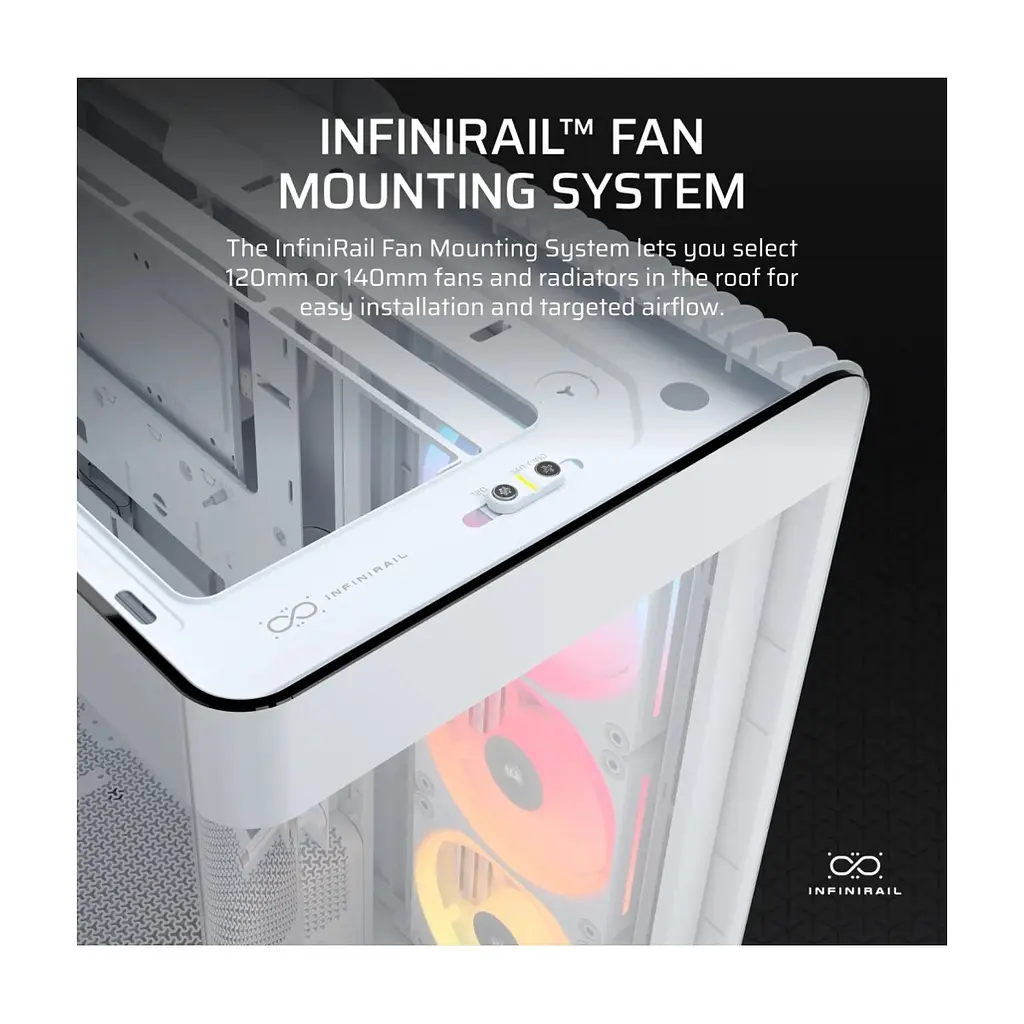 Корпус для ПК Corsair FRAME 4500X LX-R RGB Tempered Glass White (CC-9011317-WW) - фото 2