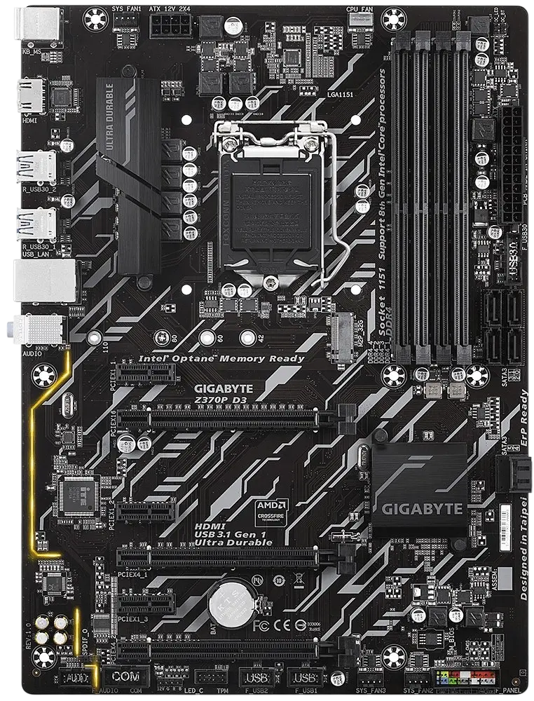 Материнська плата Gigabyte Z370P D3 LGA 1151v2 (Z370P D3) Б/В - фото 2