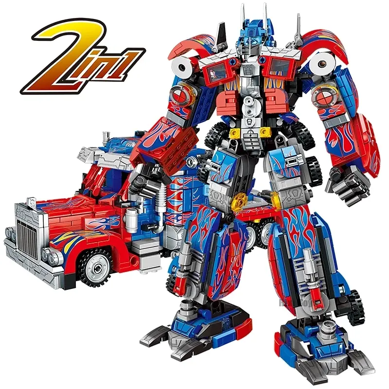 Конструктор TRANSFORMERS Optimus Prime Vs Машина 2в1 Робот трансформер, DB-0158, 709 деталей - фото 1