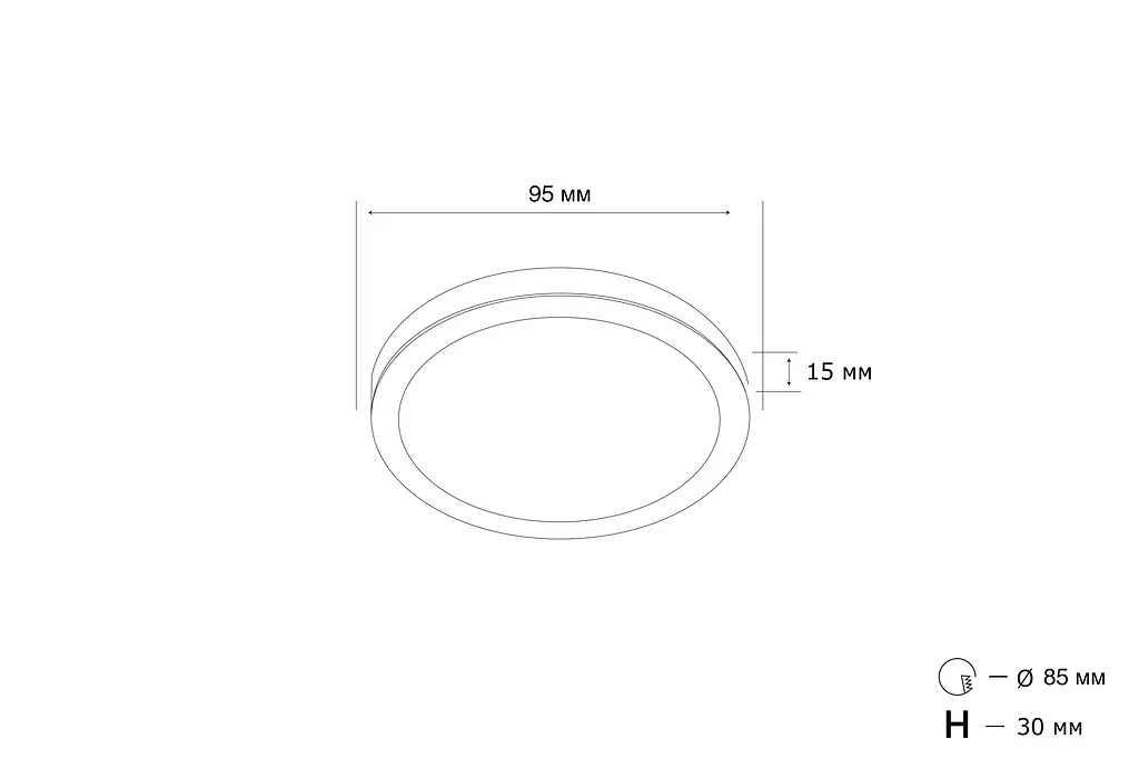Точечный светильник MJ-Light LTD0260 10W-Y 3000K - фото 2