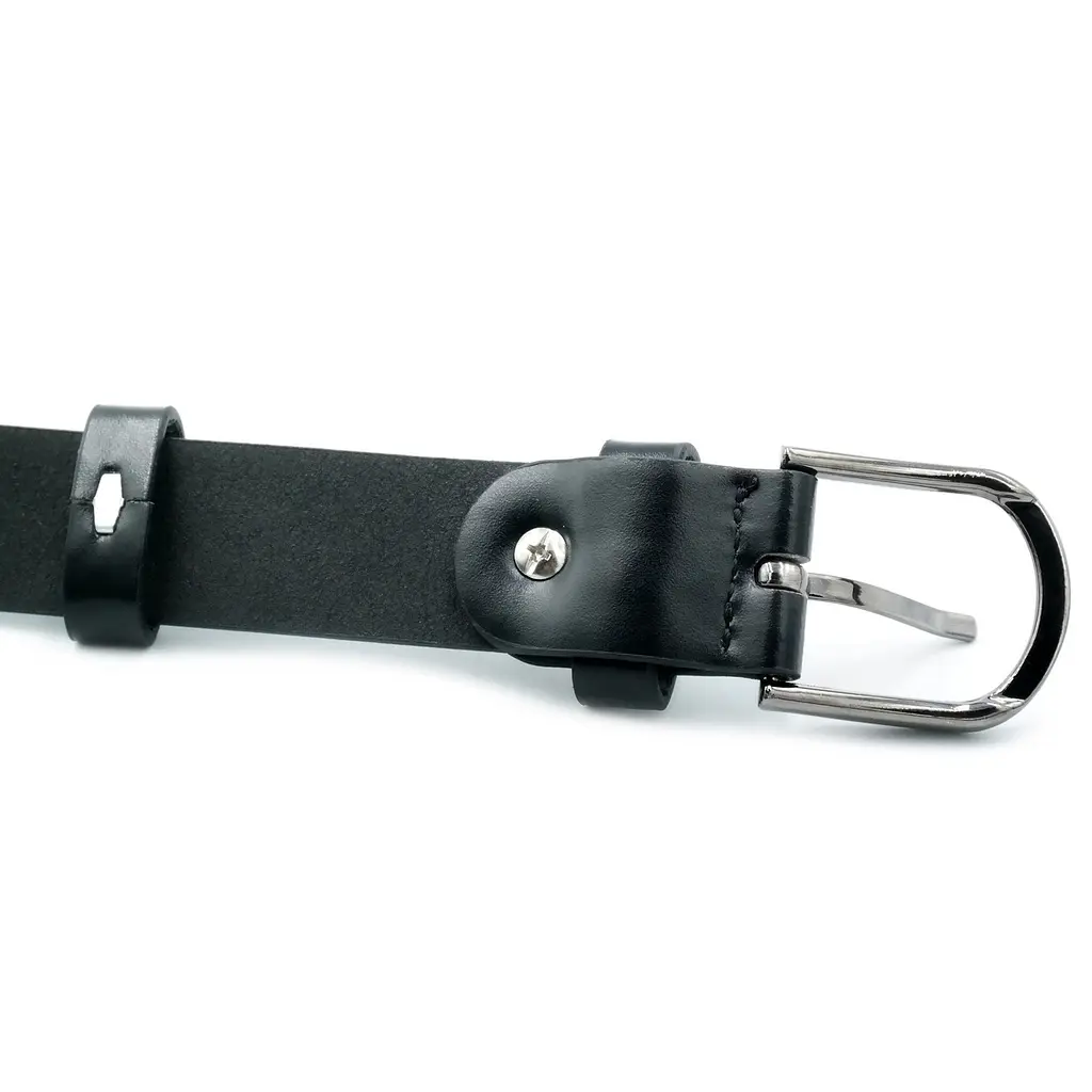 Дитячий ремінь Weatro 2,8 х 85 см Чорний dtsk-28mm-kz-015 (dtsk-28mm-kz-015) - фото 3