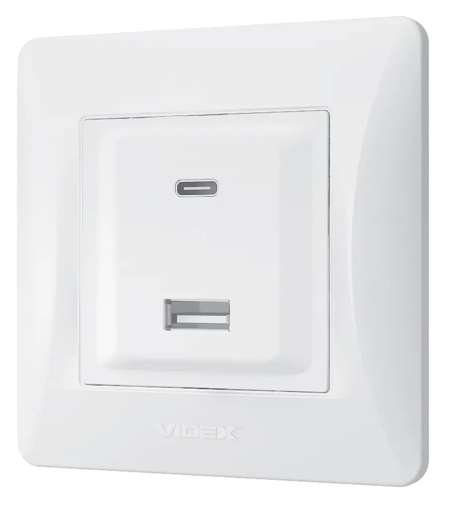 Розетка Videx Binera USB-A + USB-C PD20W біла (VF-BNCHRUC20-W) - фото 2