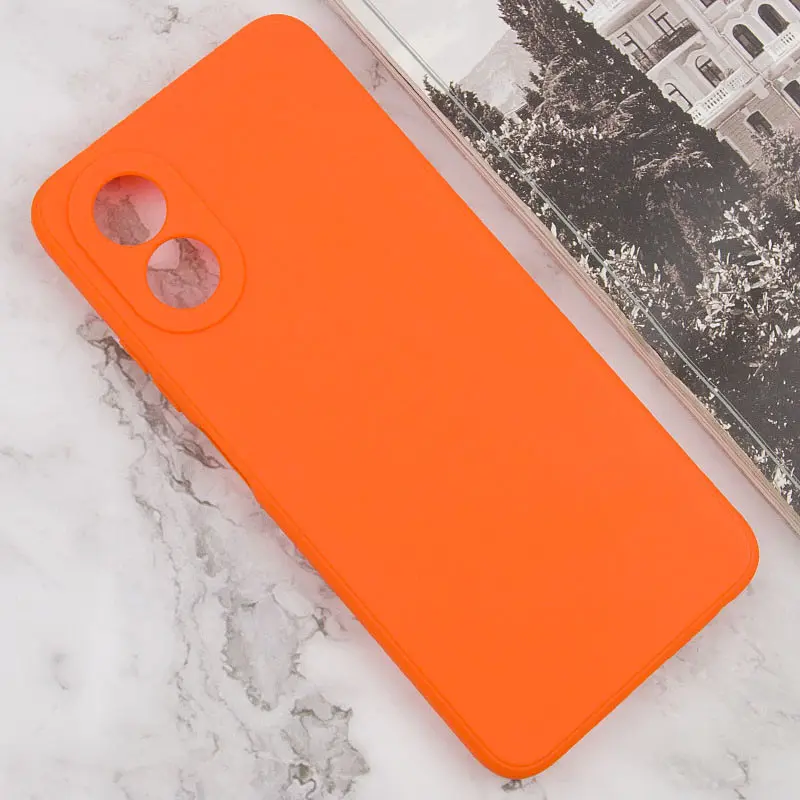 Силиконовый чехол Candy Full Camera для Oppo A38 / A18 Оранжевый / Orange - фото 2