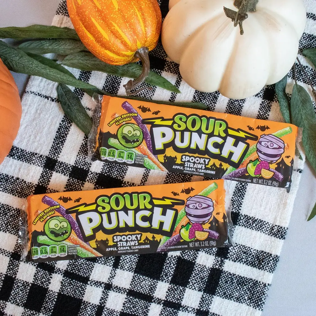 Кислі жувальні цукерки Sour Punch Halloween Spooky Straws 90 г - фото 8