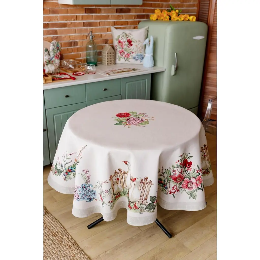 Скатерть Прованс Гуси овальная 240х135 см (34179) - фото 3