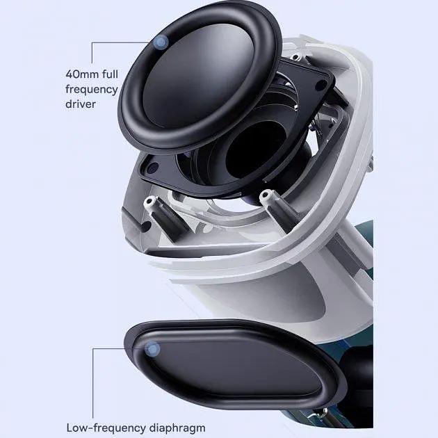 Портативная акустика Baseus AeQur V2 Wireless Speaker Moon 30 часов беспроводная белая - фото 9