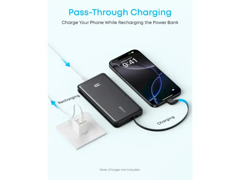 Зовнішній акумулятор (Power Bank) ANKER 10000 mAh 22.5W Black (A110DH11) - фото 7