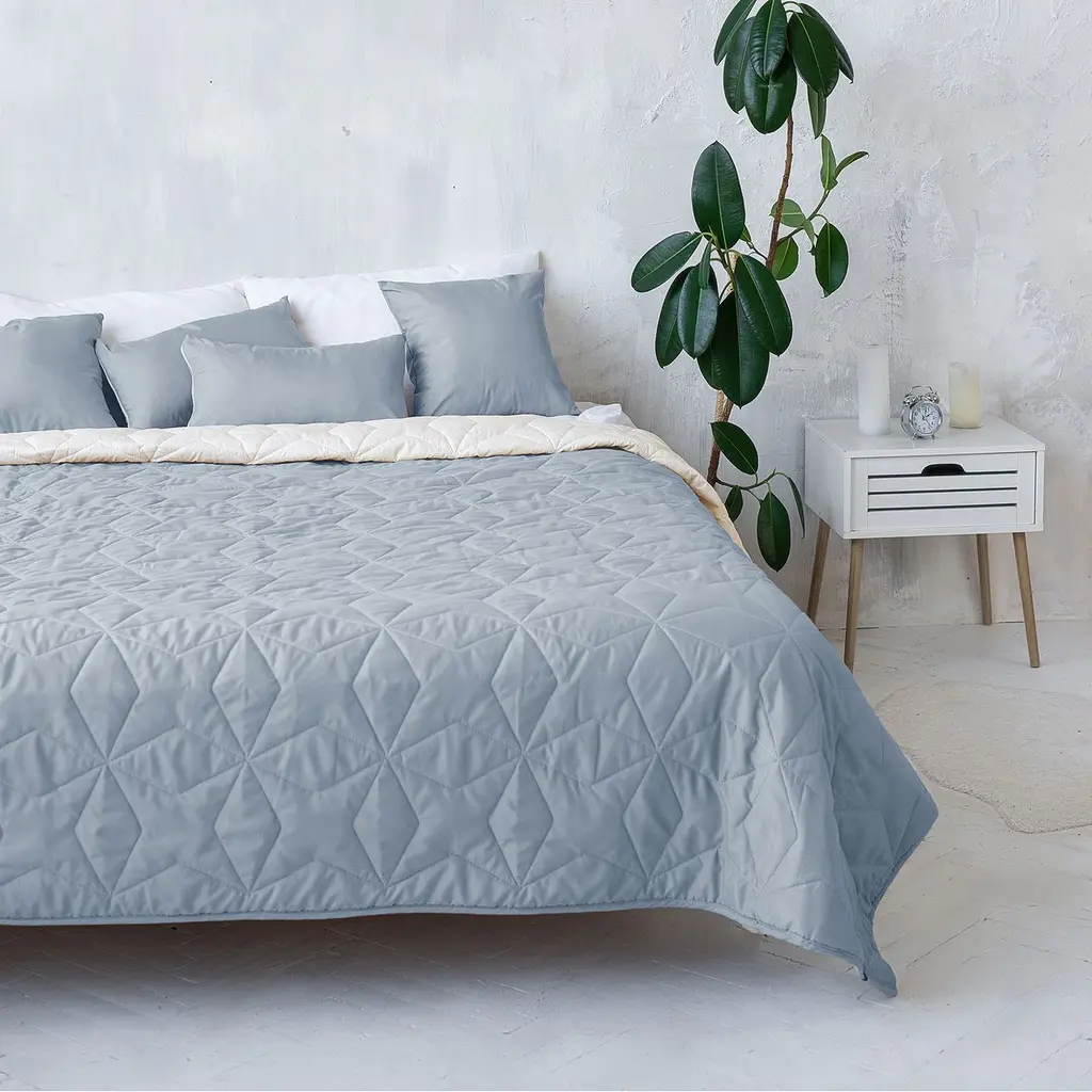 Декоративне покривало  Sonex Borneo 220х240 см сіре з бежевим(SO102401) - фото 8