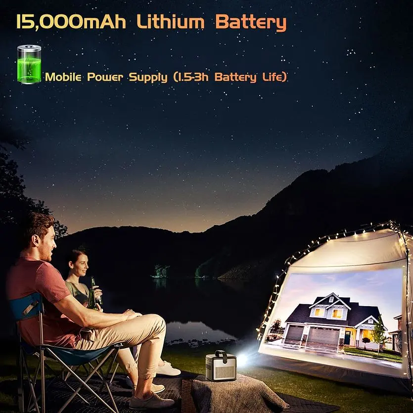 Портативный проектор Full HD TouYinger G5 с аккумулятором 15000 mAh XPRO (G5 (battery)_22399) - фото 9